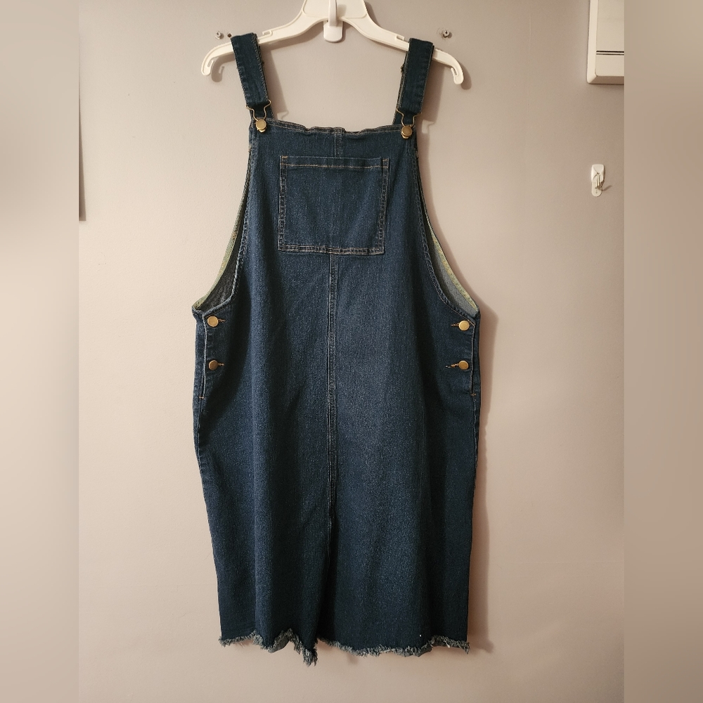 Denim Jumper Dress modest length plus size